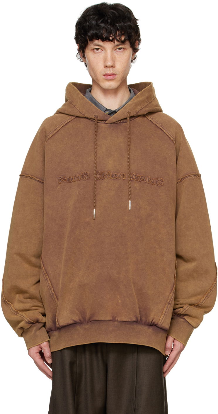 Світшоти Feng Chen Wang Feng Chen Wang Washed Hoodie Коричневий | FUF18HD04