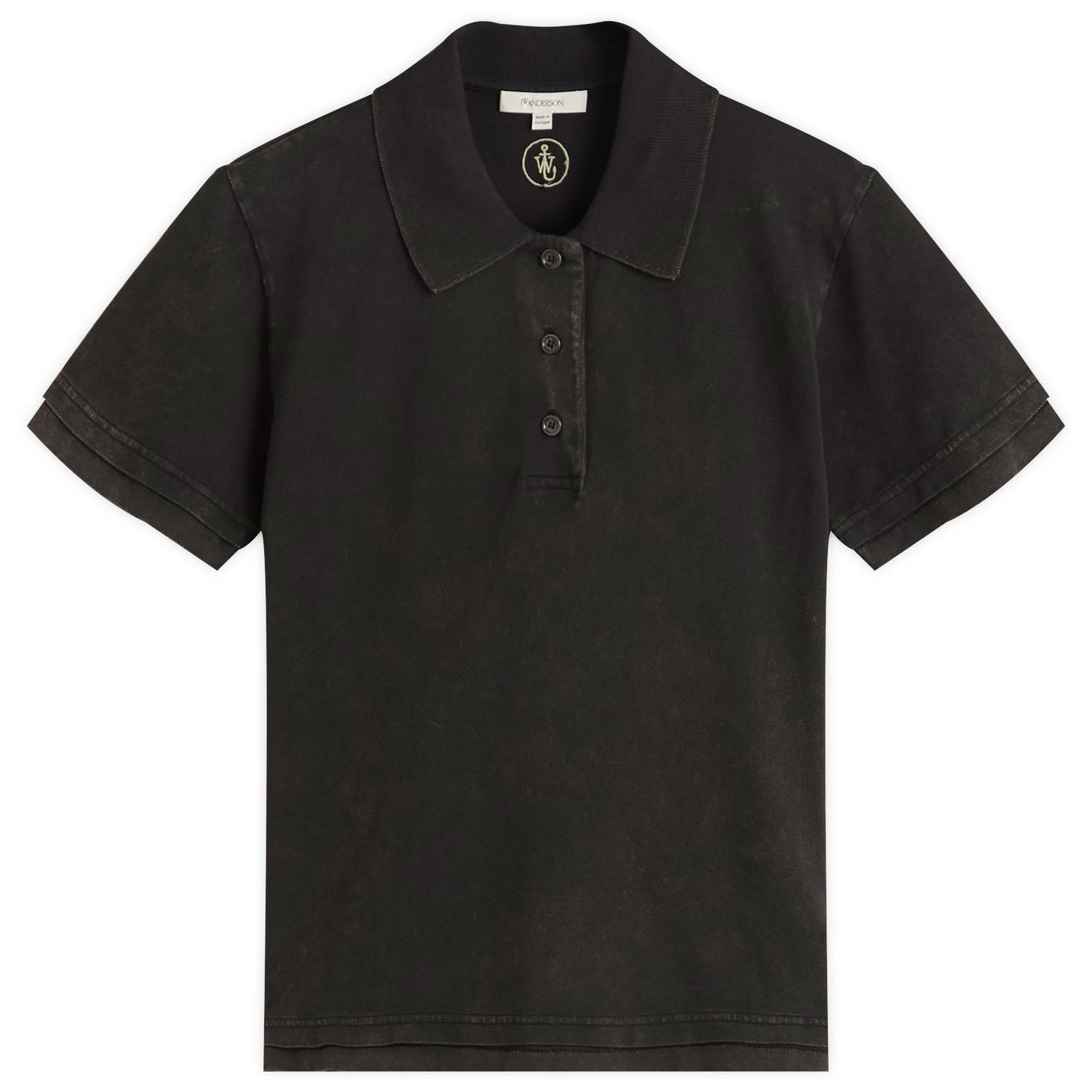 Сорочка поло JW Anderson JW Anderson Layered Short Sleeve Polo Top, Size Large чорний | JO0277-PG1808-781, 1