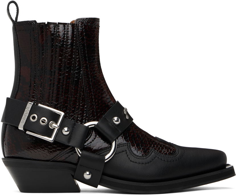 Аксесуари GANNI GANNI Low Cut Western Chelsea Boots чорний | S2855