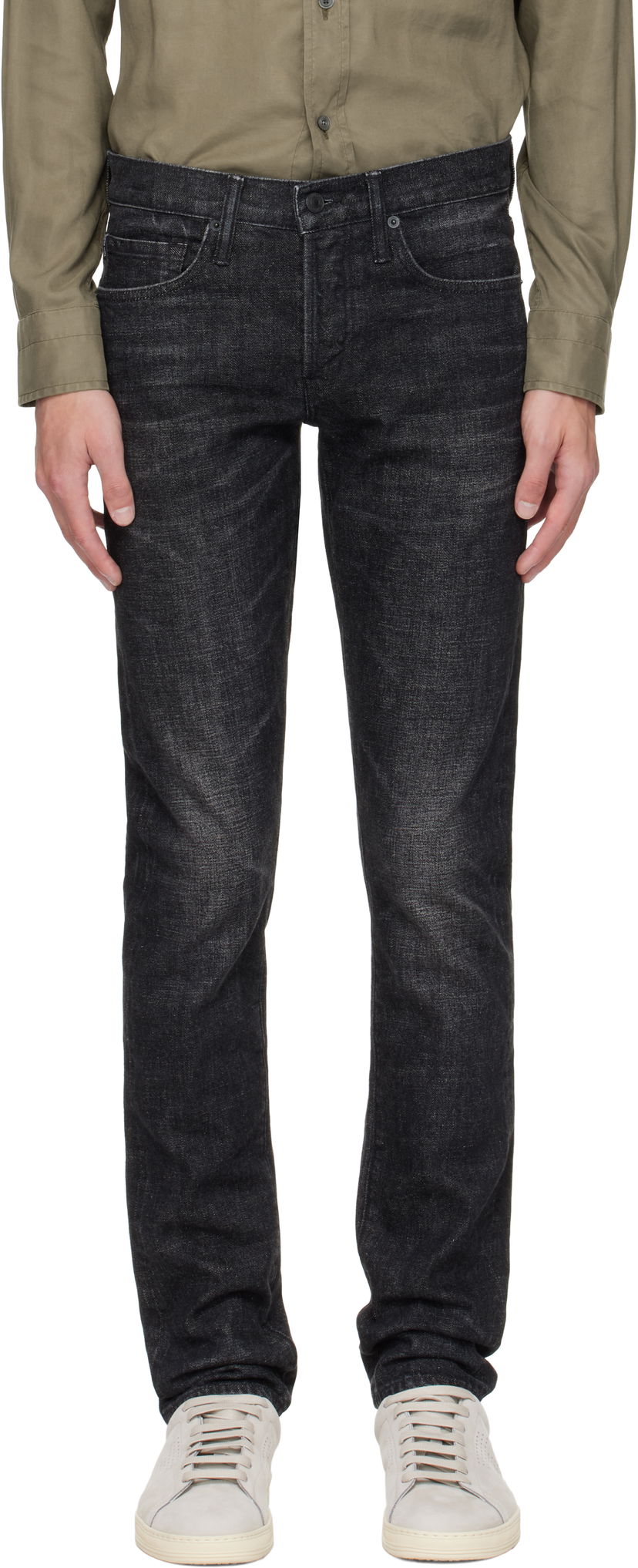 Джинси Tom Ford TOM FORD Slim Fit Selvedge Jeans чорний | DPS001-DMC076