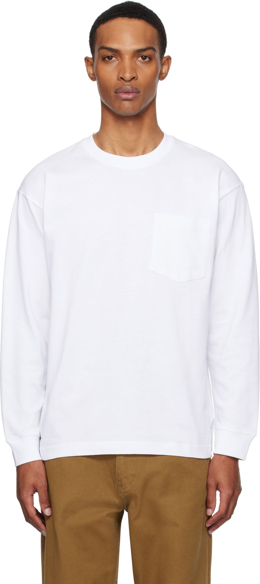 Футболка NORSE PROJECTS Norse Standard Heavy Loose Long Sleeve T-Shirt білий | N10-0213