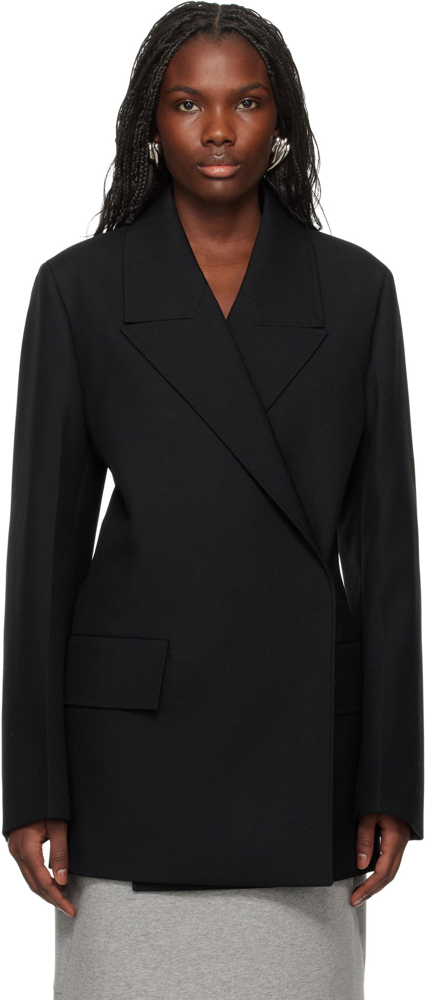 Куртка Jil Sander Double Breasted Wool Blazer чорний | J02BN0184_J40001