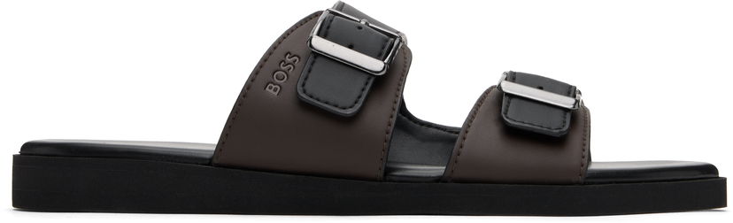 Кросівки та взуття BOSS BOSS Pin-Buckle Sandals Коричневий | 50541765