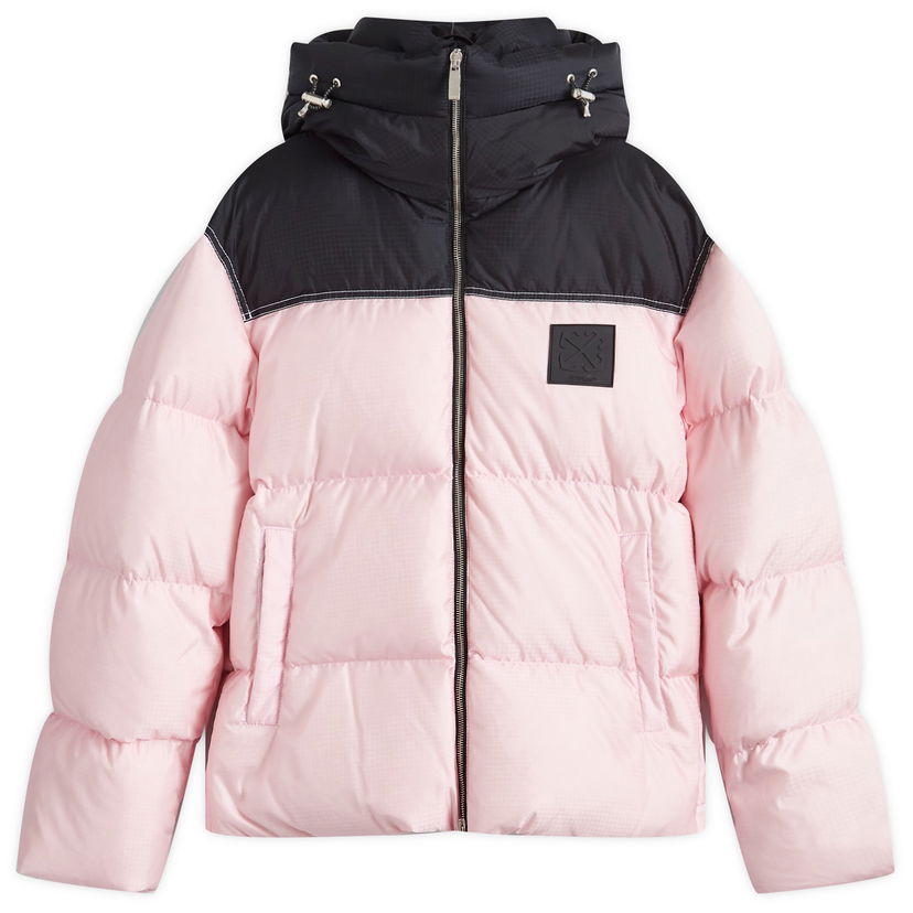 Пуховик Off-White Patch Rip Down Puffer Jacket Рожевий | OWEJ005F24FAB0023010