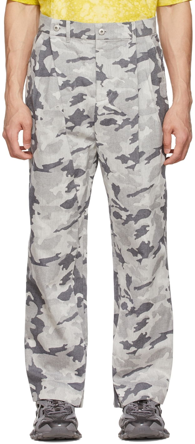 Штани карго Feng Chen Wang Feng Chen Wang Cotton Camouflage Trousers Сірий | FMS13TR05