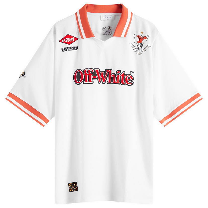 Сорочка поло Off-White Off-White Eagle Soccer Short Sleeve Polo білий | OMAD00CS25JER0020125