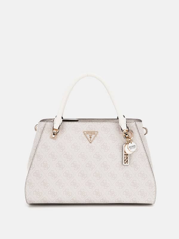 Сумочка GUESS Noelle 4G Logo Satchel білий | HWBD7879070