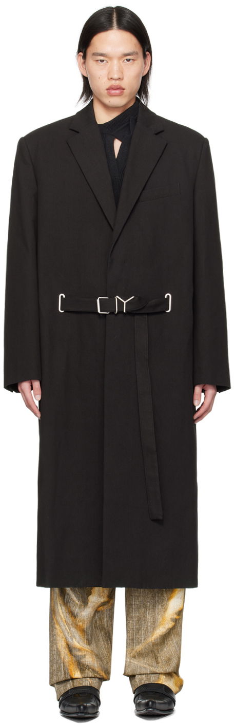 Пальто Y/PROJECT Belt Coat чорний | 201CO002