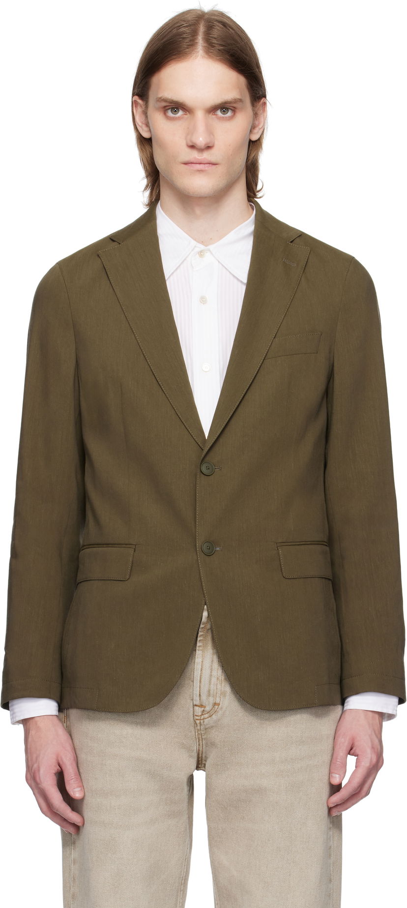Куртка BOSS BOSS Slim-Fit Suit Blazer Зелений | 50540685