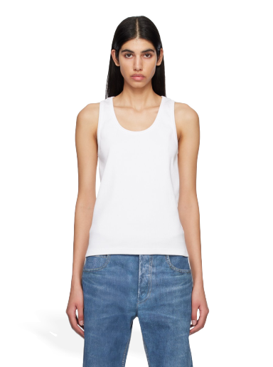 Безрукавка Bottega Veneta Scoop Tank Top білий | 715043 V2I50