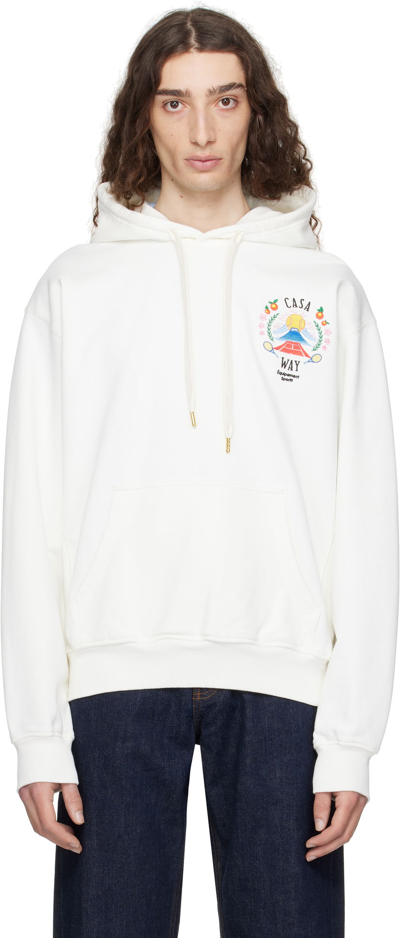 Світшоти Casablanca Casablanca 'Casa Way' Mountain Hoodie білий | MPF25-JTP-292-01