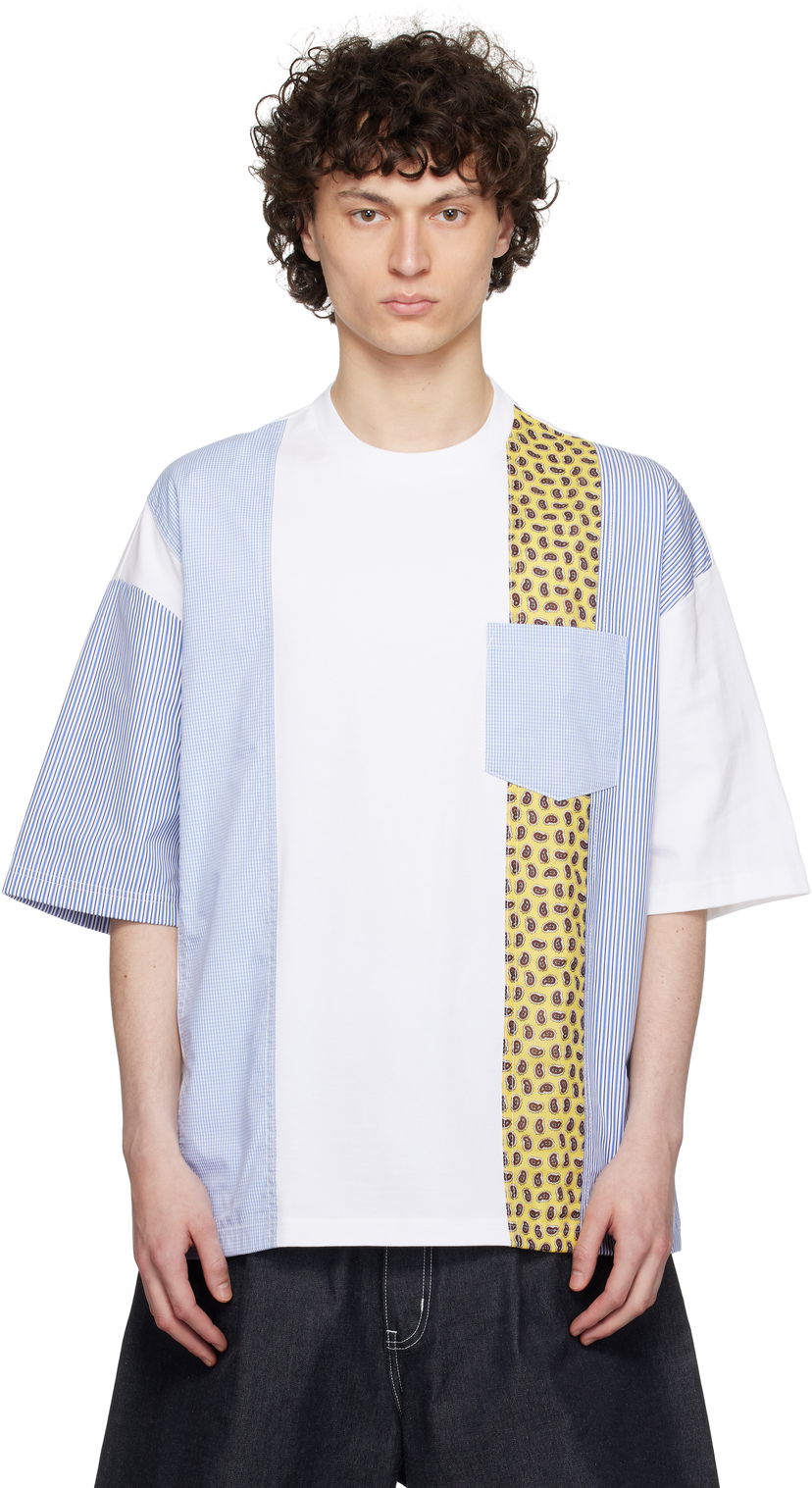 Футболка Comme des Garçons Comme des Garçons Homme Multi-Fabric T-Shirt білий | HO-T010-051
