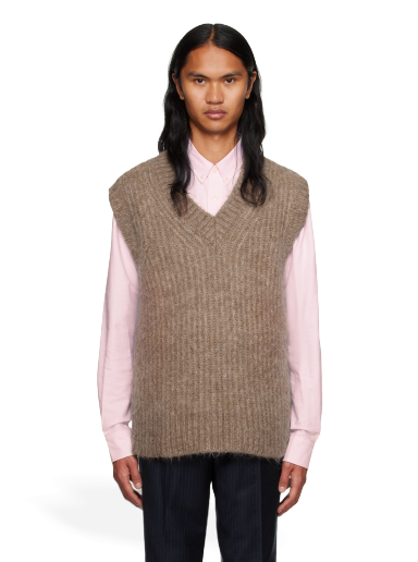 Cветр AMI Chunky Vest бежевий | UKS713.KN0029