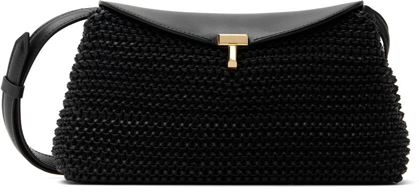 Сумка TOTEME TOTEME T-Lock Woven Leather Clutch Bag чорний | 252-WAL950-LE0134