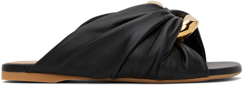 Догляд за взуттям JW Anderson JW Anderson Corner Leather Sandals чорний | ANW42061A
