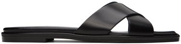 Аксесуари Aeyde Aeyde Sonia Leather Crisscross Slide Sandals чорний | A11-FS-BRNS08FL62-SS24-800-001, 0