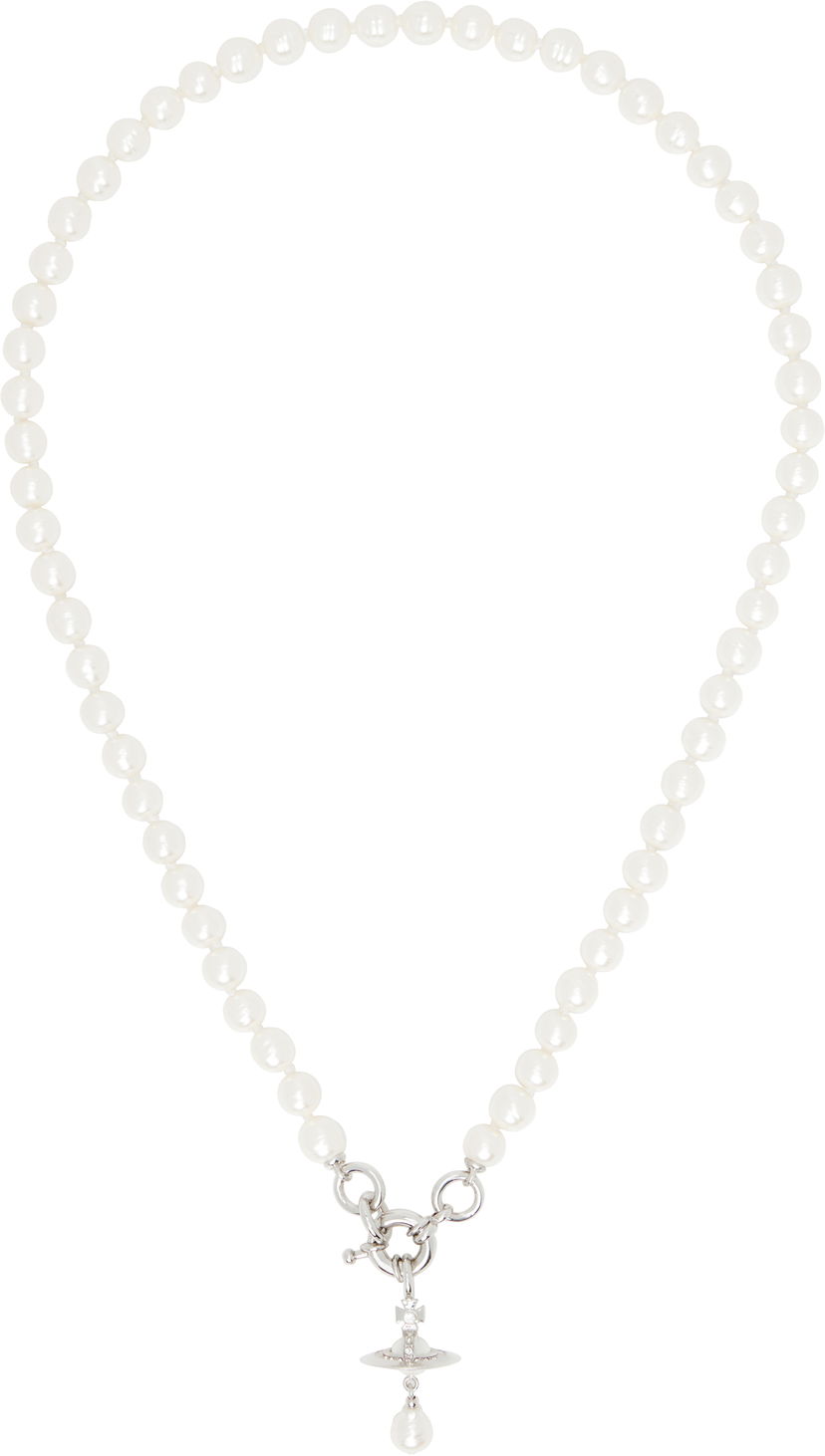 Кольє Vivienne Westwood Vivienne Westwood Aleksa Pearl Necklace білий | 6301013F-02P543-
