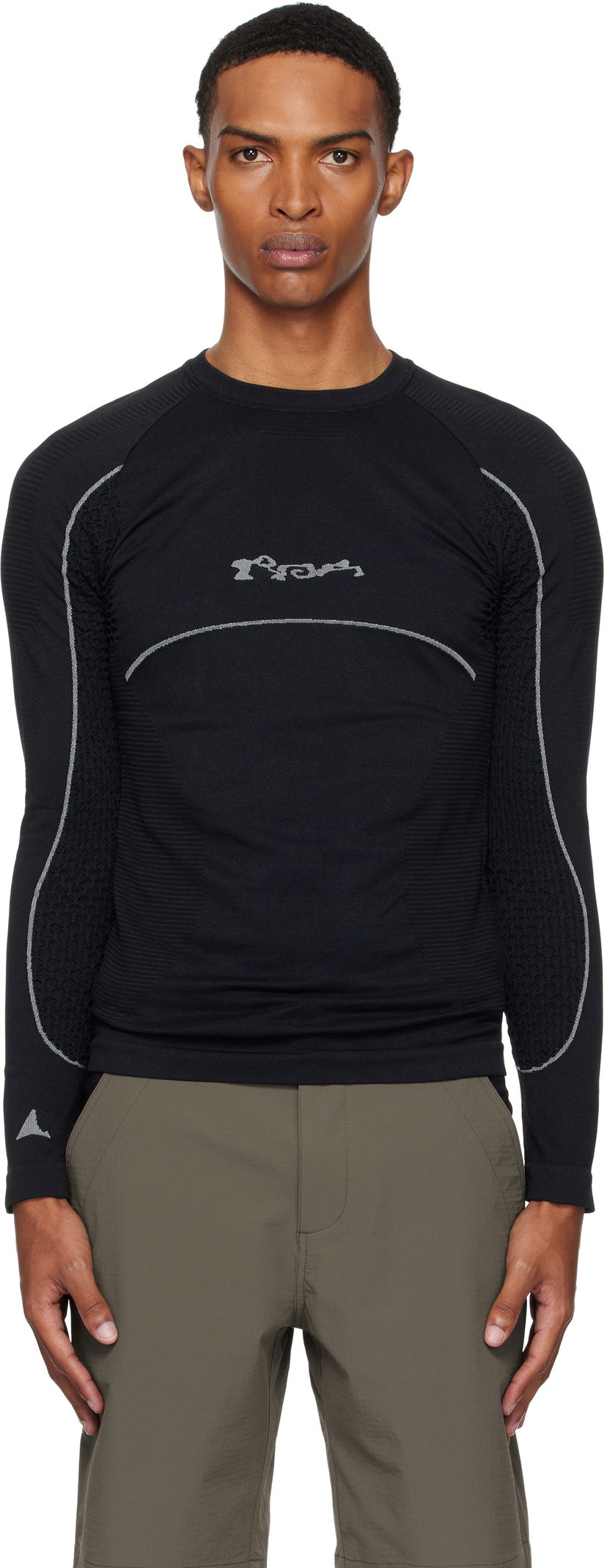 Футболка ROA Seamless Long Sleeve T-Shirt чорний | RBMW0406YA49