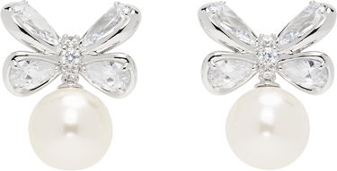 Сережки SHUSHU/TONG YVMIN Edition Zirconia Butterfly Pearl Stud Earrings білий | 24720WHT00DN2, 0