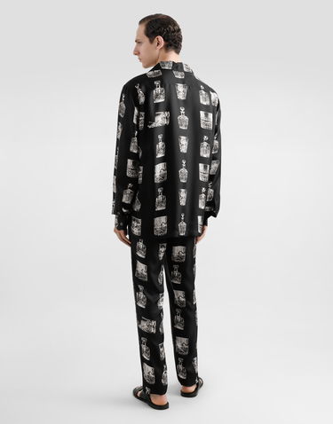 піжами Dolce & Gabbana Silk Pajama Pants With Whiskey Print чорний | GVCRATHI1V0HN5IA, 2