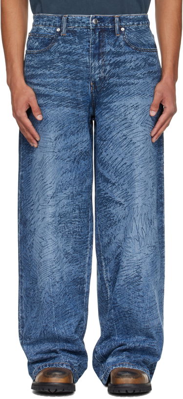 Джинси Alexander Wang Relaxed Graphic Print Jeans Синій | 6DC3254830, 0
