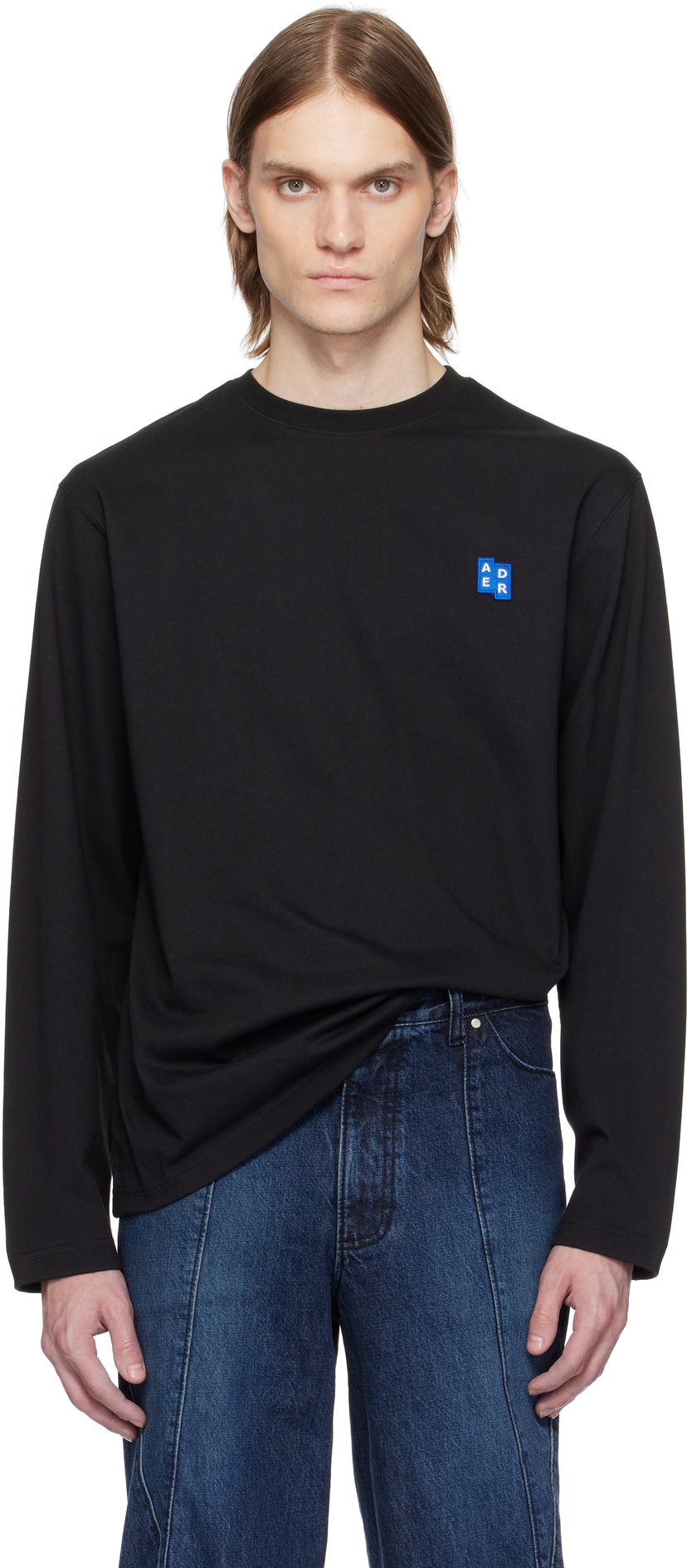 Футболка ADER ERROR ADER error Sig; TRS Tag 01 Long Sleeve T-Shirt чорний | BO42FYTS0201BK