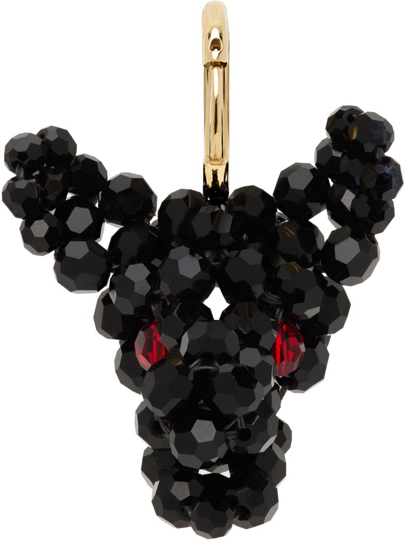 Сережки Simone Rocha Simone Rocha Beaded Creature Single Earring чорний | ERG511 0903