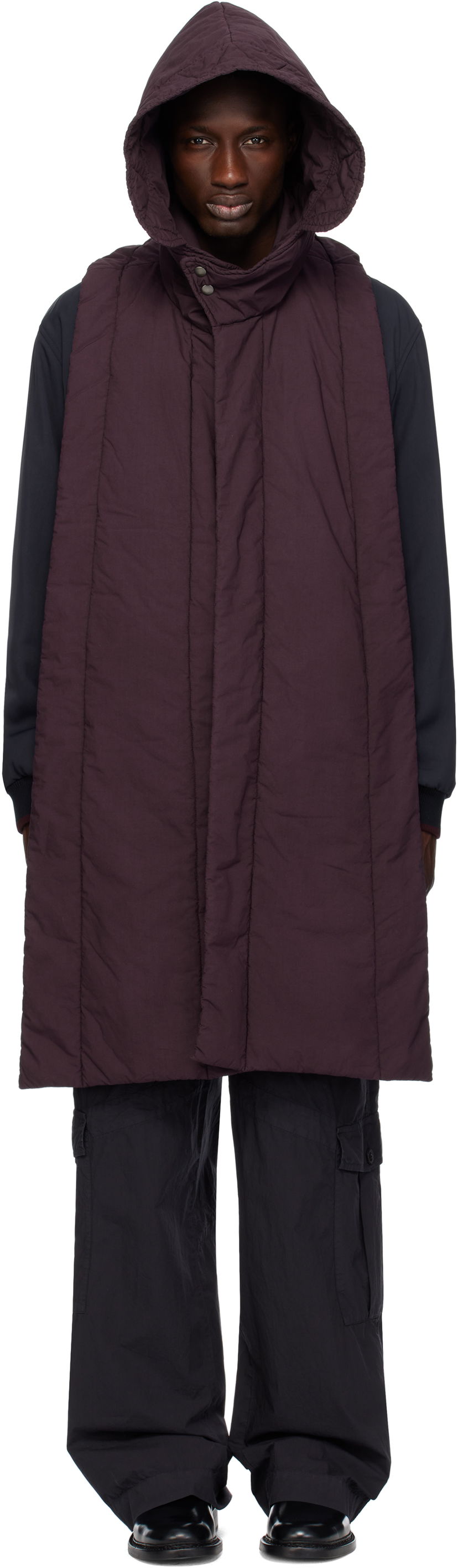 Жилет Dries Van Noten Dries Van Noten Hooded Cotton Vest Фіолетовий | 251-020601-1148