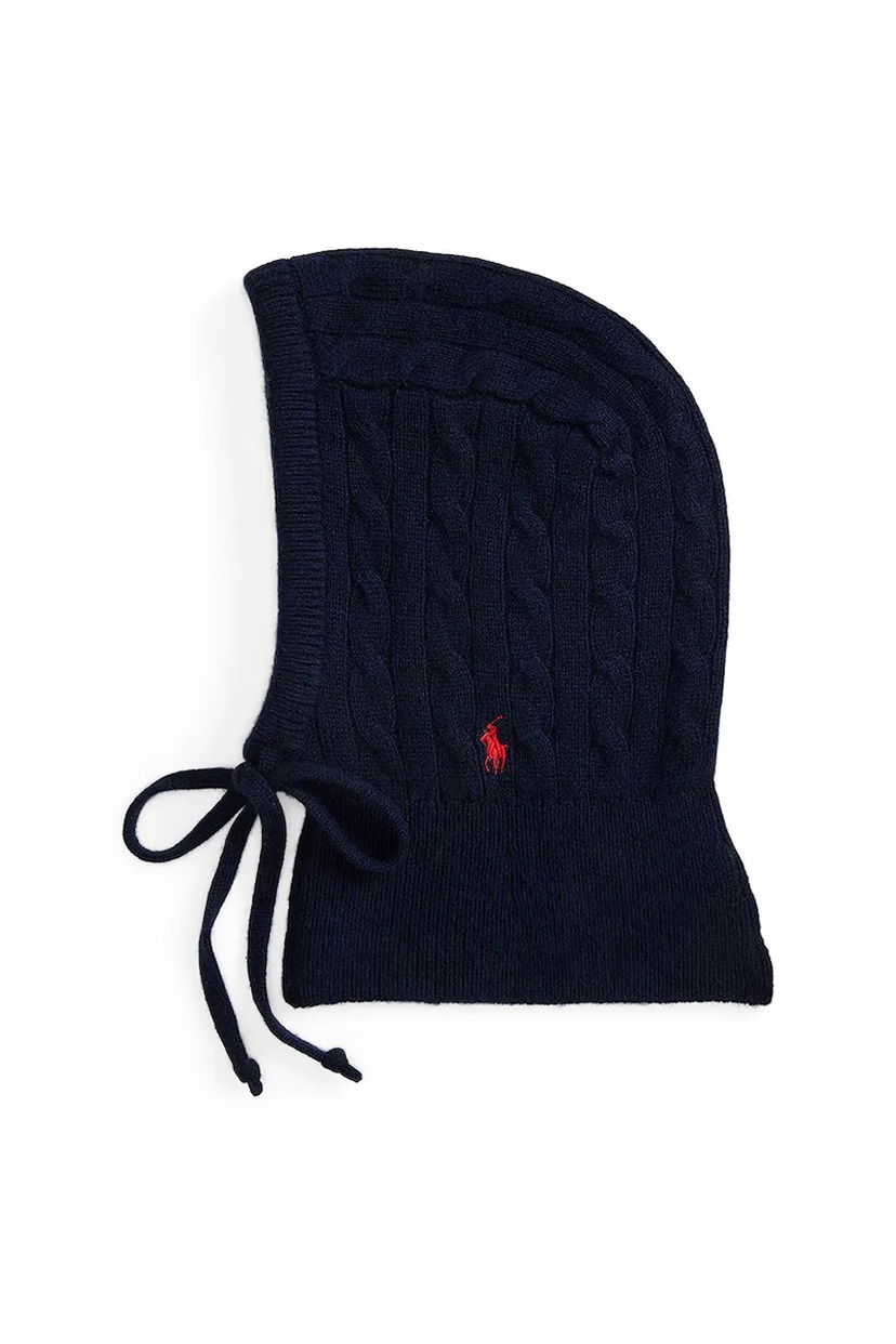 Кепки та капелюхи Polo by Ralph Lauren Cable-Knit Balaclava with Ties темно-синій | 455981427