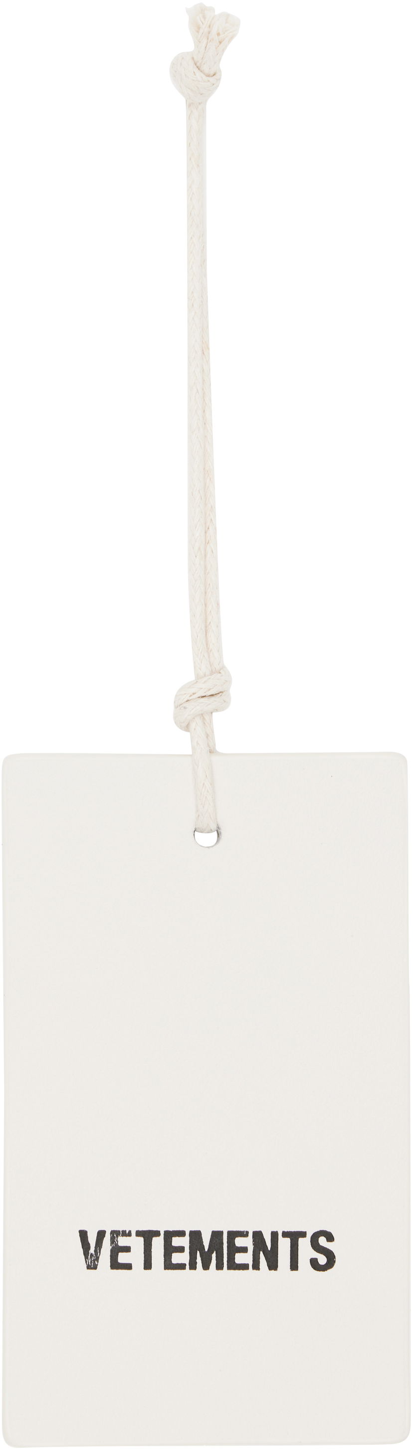Брелоки VETEMENTS Vetements Logo Hangtag Keychain білий | UH76HT100L