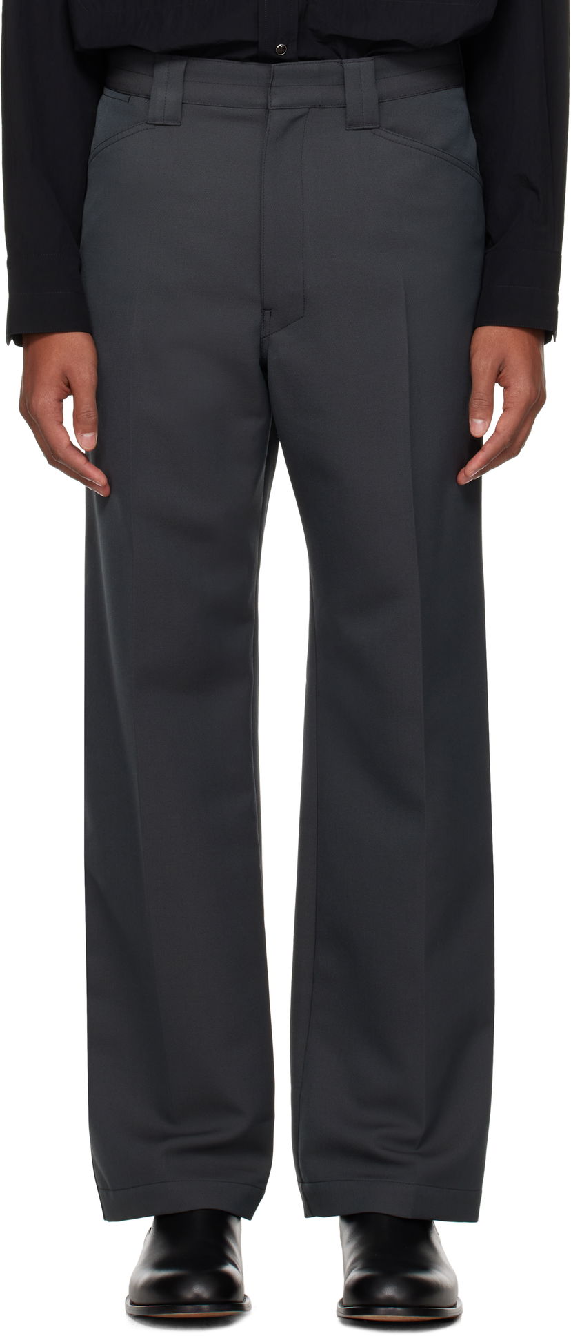 Штани LEMAIRE LEMAIRE Straight Trousers Сірий | PA1148 LF483