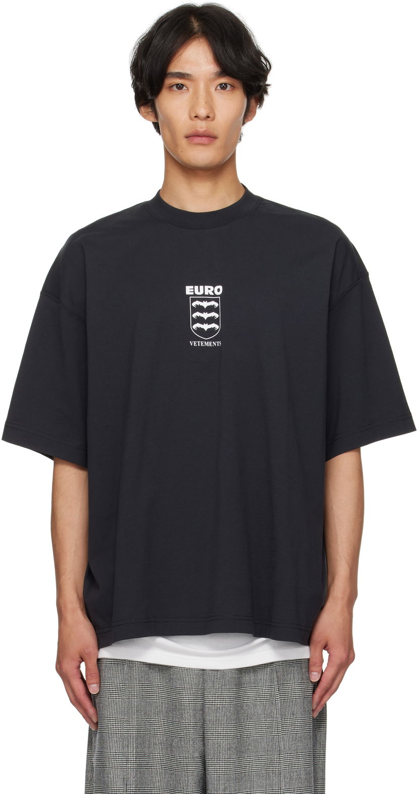 Футболка VETEMENTS Vetements Bats Logo Regular T-Shirt чорний | UH76TR650B