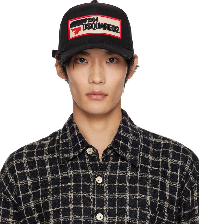 Кепка DSQUARED2 Dsquared2 Logo Patch Baseball Cap чорний | BCM0563_05C00001_2124