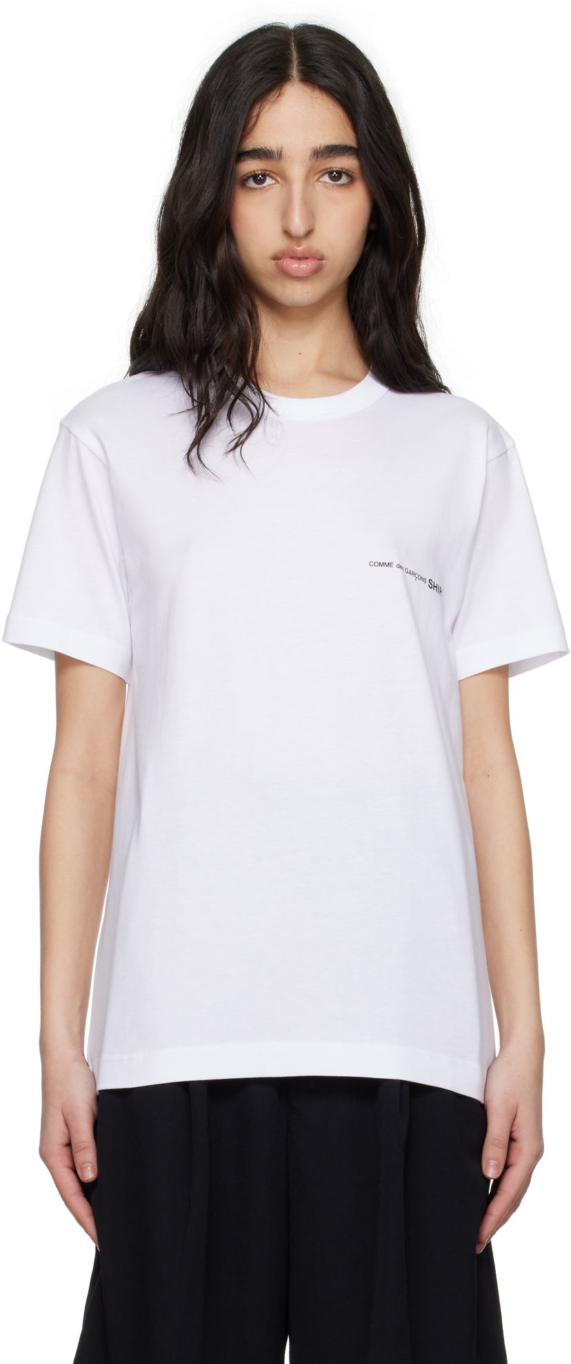 Футболка Comme des Garçons CDG Shirt Logo Tee білий | FO-T026-051