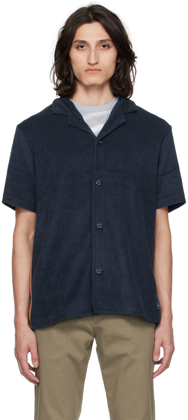Сорочка Paul Smith Paul Smith Artist Stripe Resort Shirt темно-синій | M1A-594-MU477-48