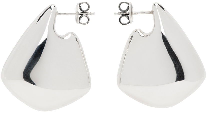 Сережки Bottega Veneta Small Fin Earrings Металік | 786204 V5070