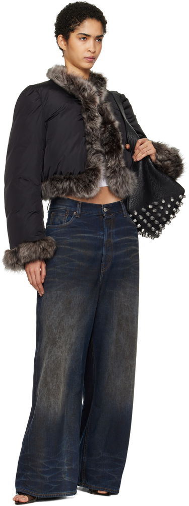 Пуховик Alexander Wang Alexander Wang Fur Trim Down Jacket чорний | 1WC4242573, 3