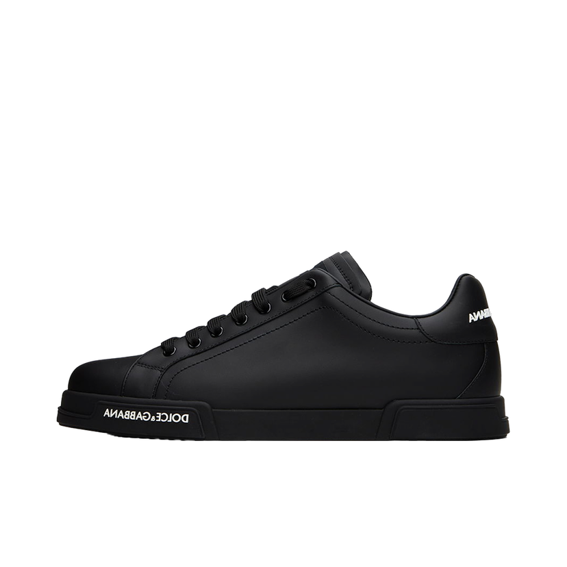 Кросівки та взуття Dolce & Gabbana Black Portofino Sneakers чорний | CS2213AA335