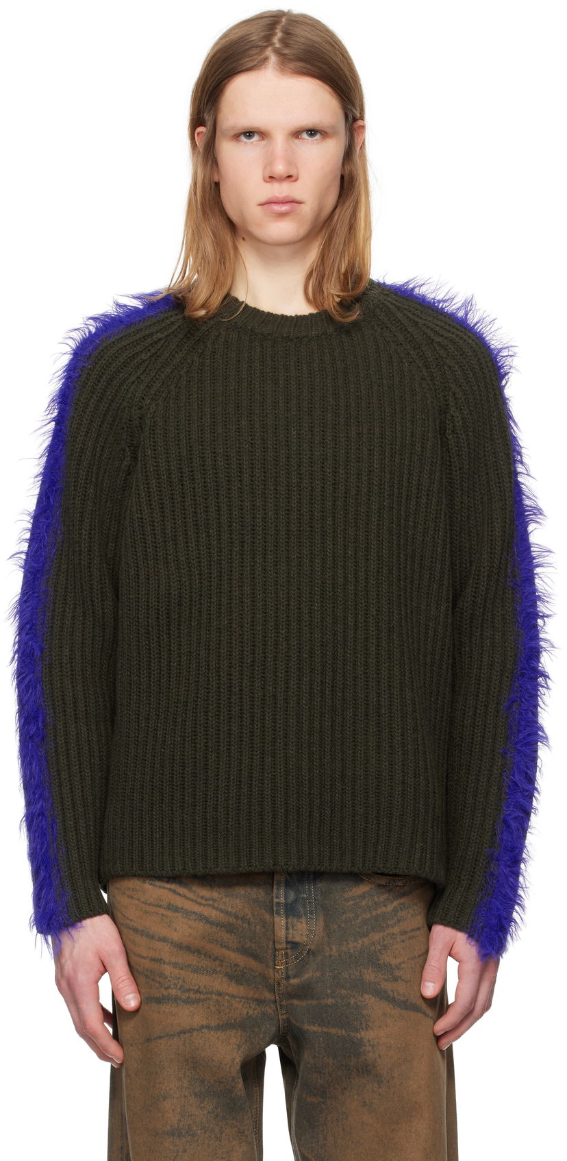 Cветр Diesel K-Tricky Ribbed Knit Sweater Зелений | A16580-0TKAT-5AF