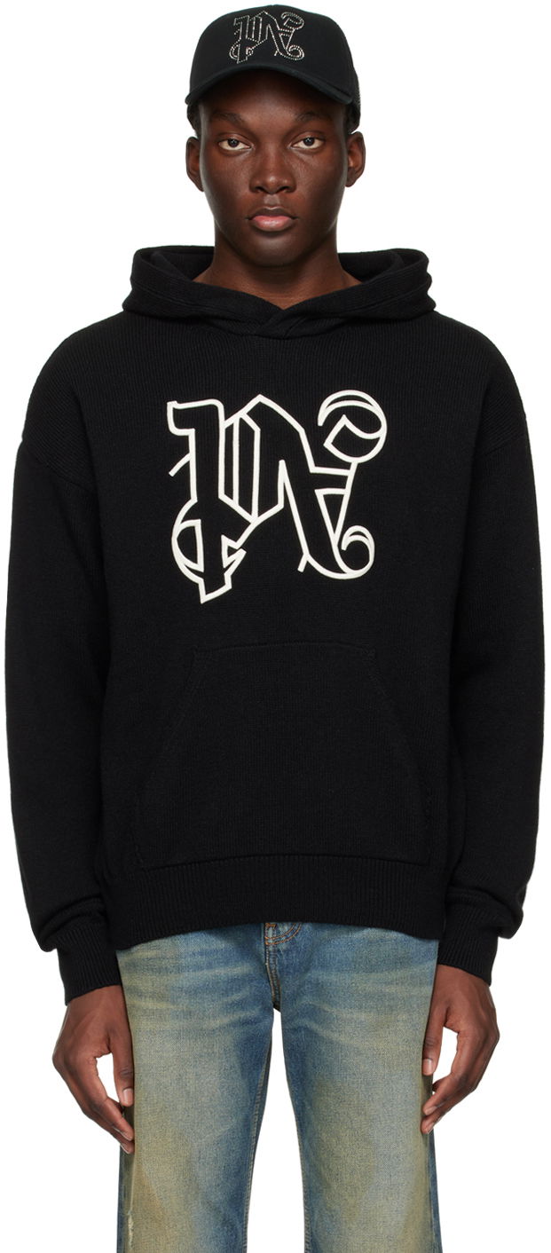 Світшоти Palm Angels Embroidered Hoodie чорний | PMHU006R24KNI0011003