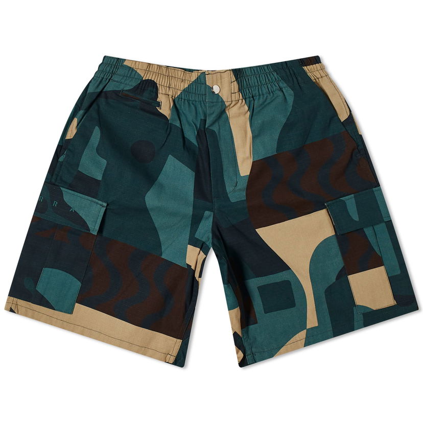 Шорти By Parra Parra Distorted Camo Shorts, Size Large Зелений | 51242