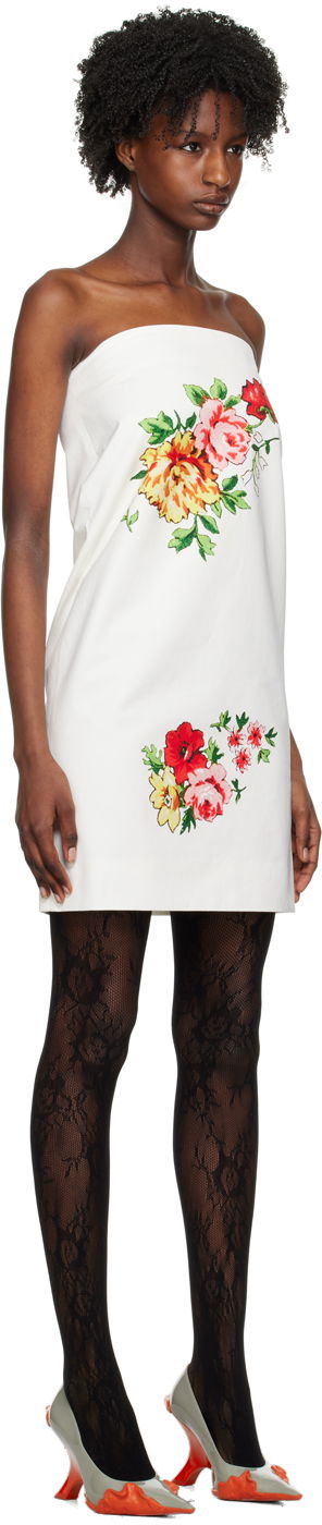плаття We11done We11done Printed Strapless Mini Dress білий | WD-OP1-23-016-W-MX, 1