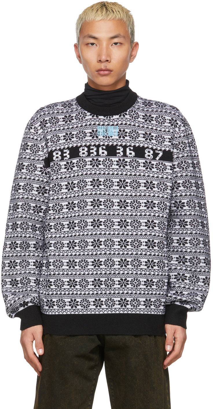 Cветр VETEMENTS Number Nordic Sweater білий | VL12KN140B