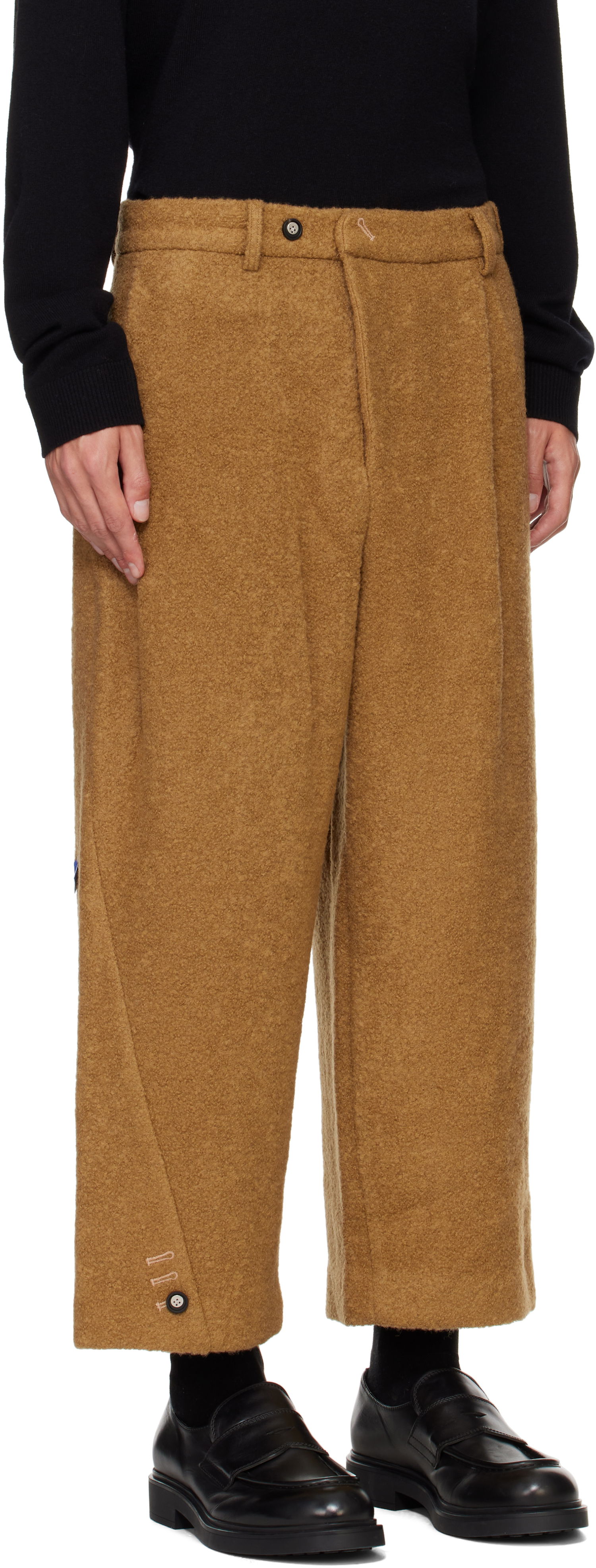 Штани ADER ERROR Brown Wool Wide Leg Trousers Коричневий | BN01FWSA0207CM, 1