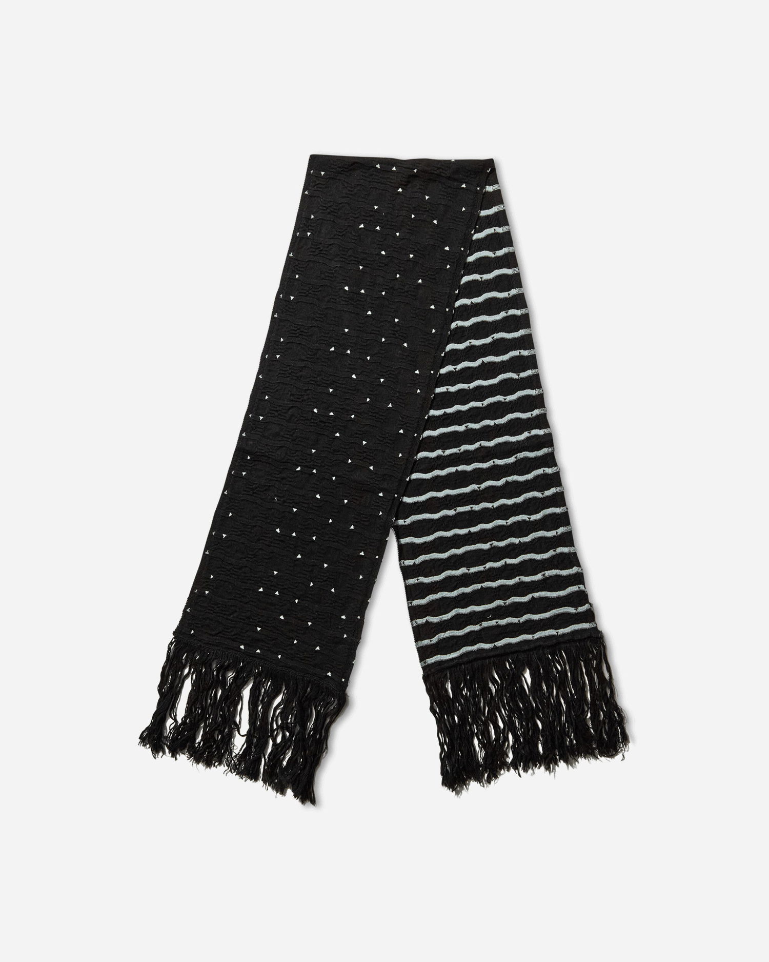Шарф KIKO KOSTADINOV Tarr Night Sky Textured Patterned Scarf with Fringe чорний | KKAW25KN09 112, 0
