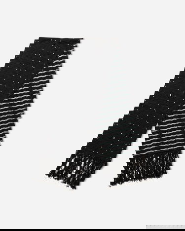 Шарф KIKO KOSTADINOV Tarr Night Sky Textured Patterned Scarf with Fringe чорний | KKAW25KN09 112, 0