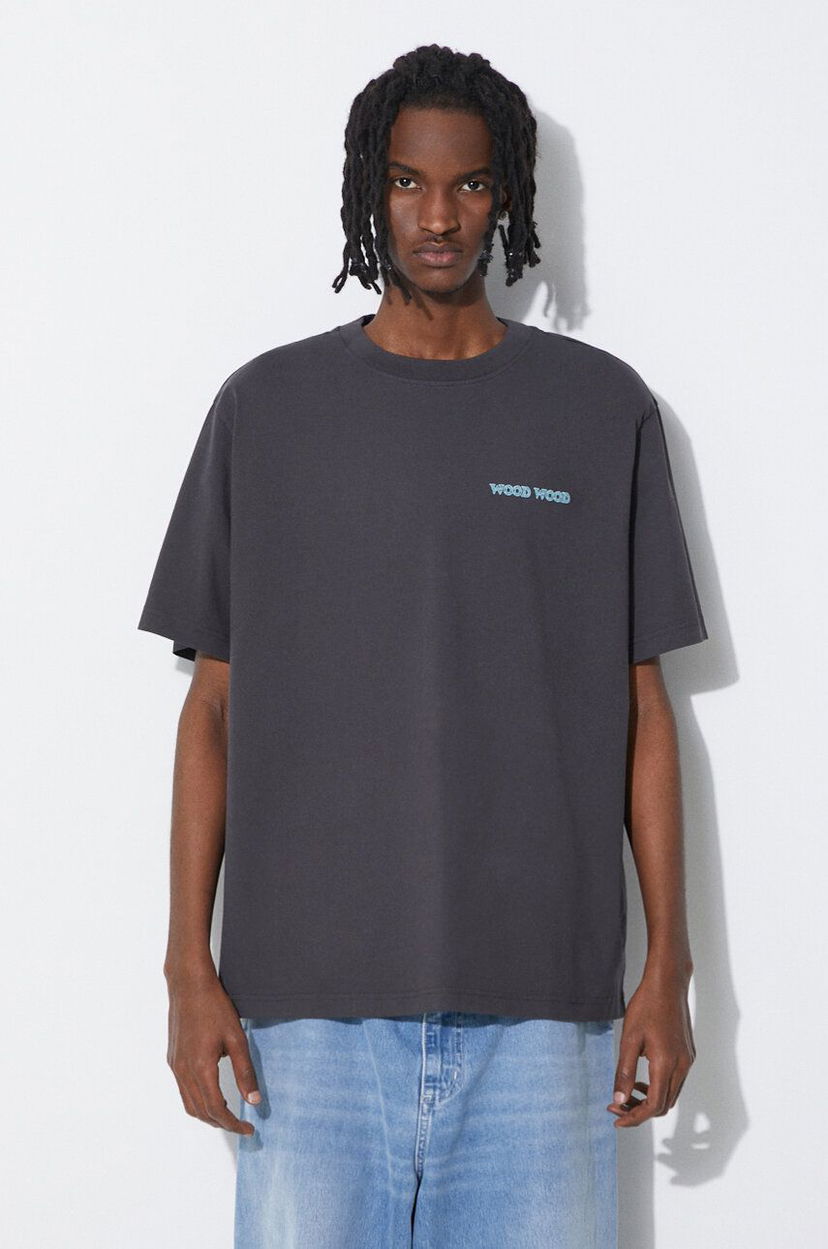 Футболка WOOD WOOD T-Shirt With Print Сірий | 12415705.2507