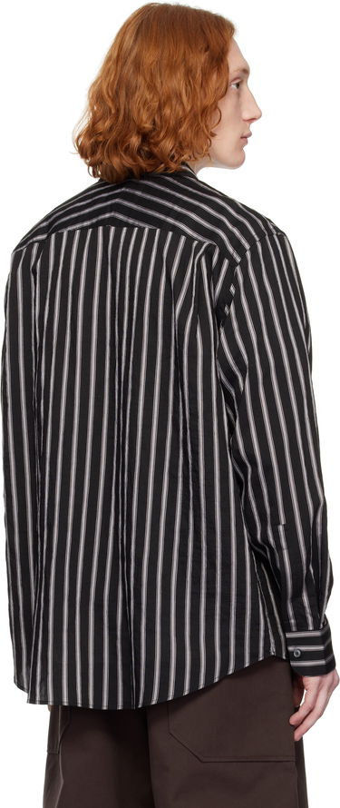 Сорочка Studio Nicholson Studio Nicholson Striped Button-Down Shirt чорний | VIEW SNM - 1126, 2