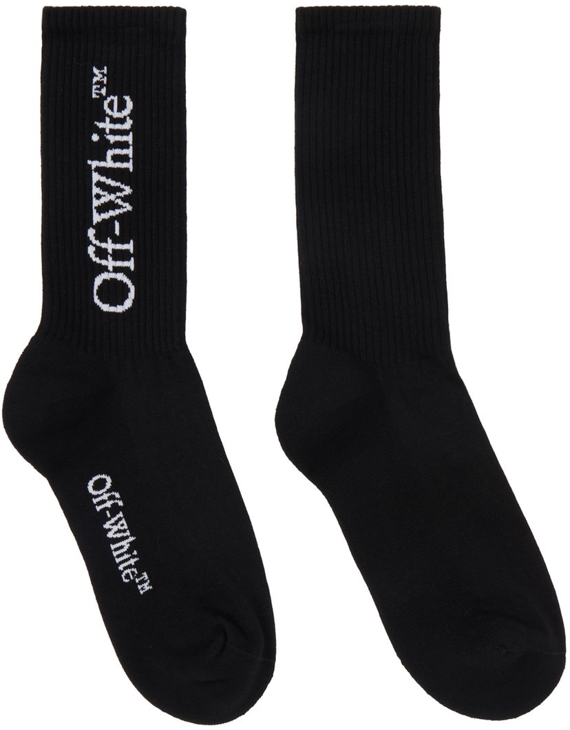 Шкарпетки Off-White Off-White Mid Calf Socks with Logo чорний | OMRA085C99KNI0011001
