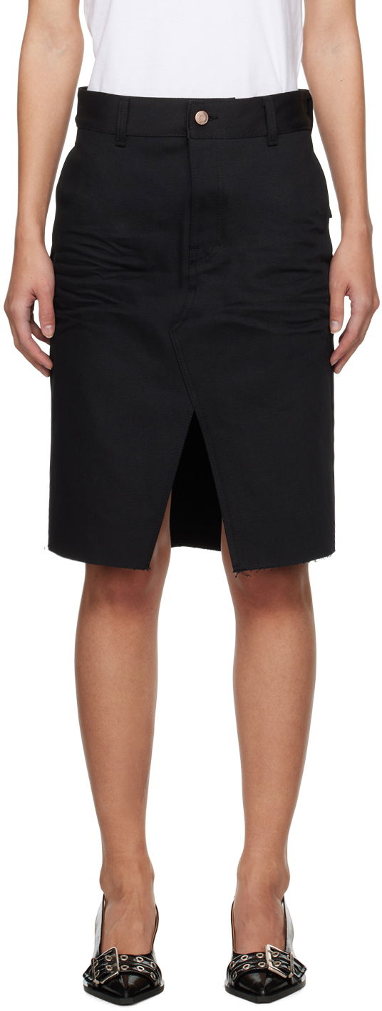 Спідниця We11done We11done Raw Edge Midi Skirt чорний | WD-DS0-24-303-W-BK, 0